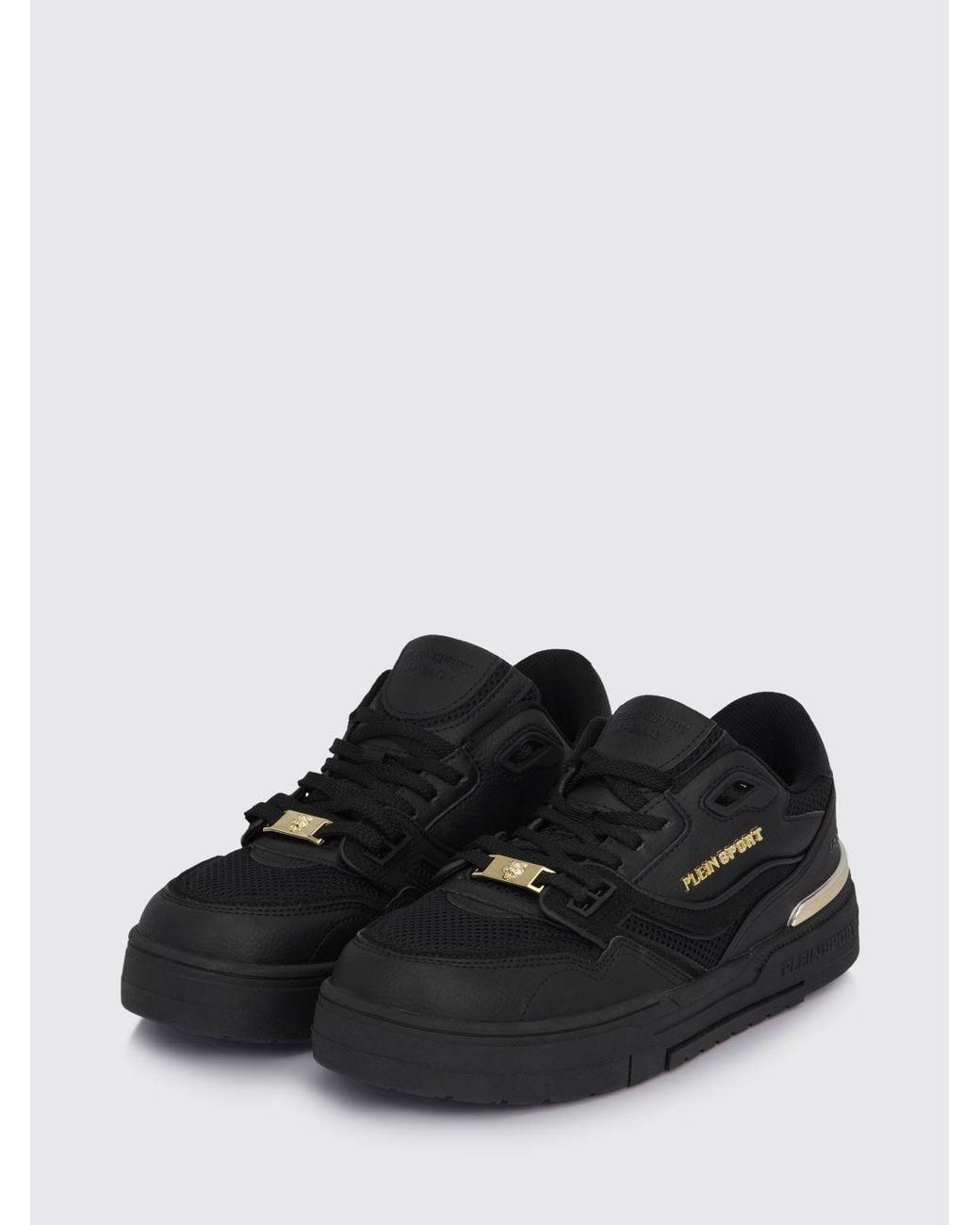 Philipp Plein Black Apollo-1 Mesh And Polyester Sneakers for men