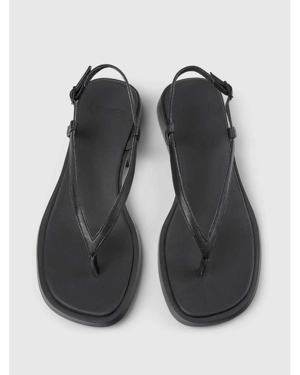 Camper Black Dana Leather Sandal