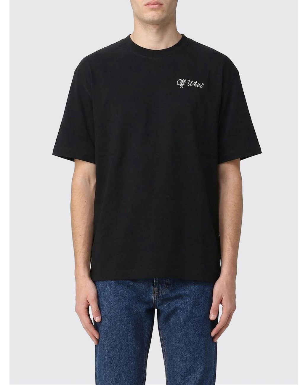 Off-White c/o Virgil Abloh Black Crew-Neck T-Shirt for men