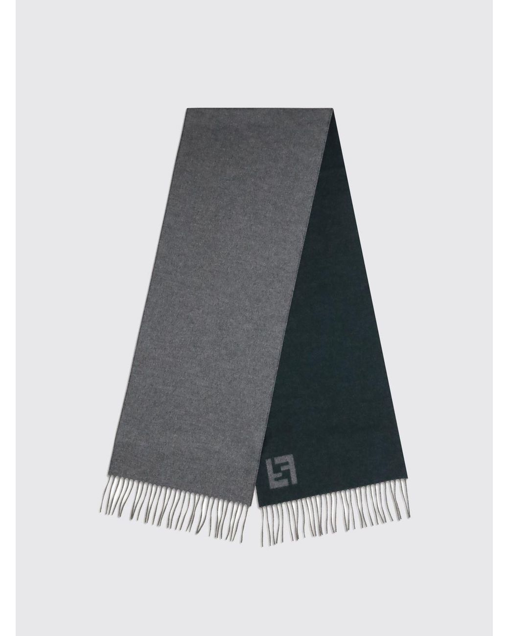 Sciarpa Ff Double Face di Fendi in Gray da Uomo