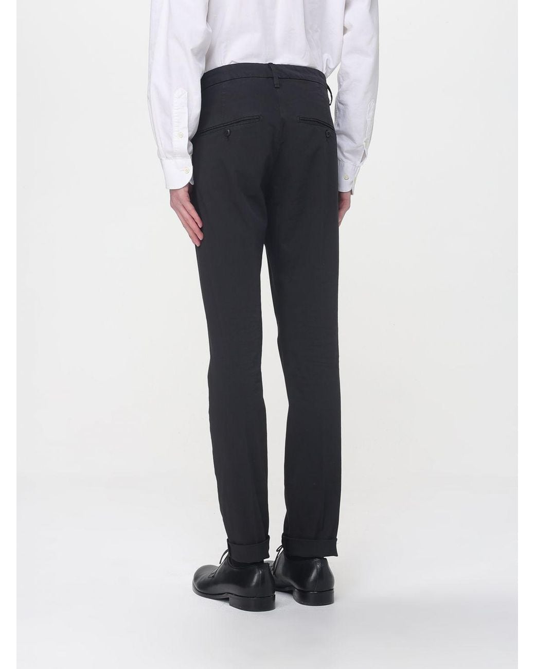 Dondup Blue Stretch Cotton Chino Trousers for men
