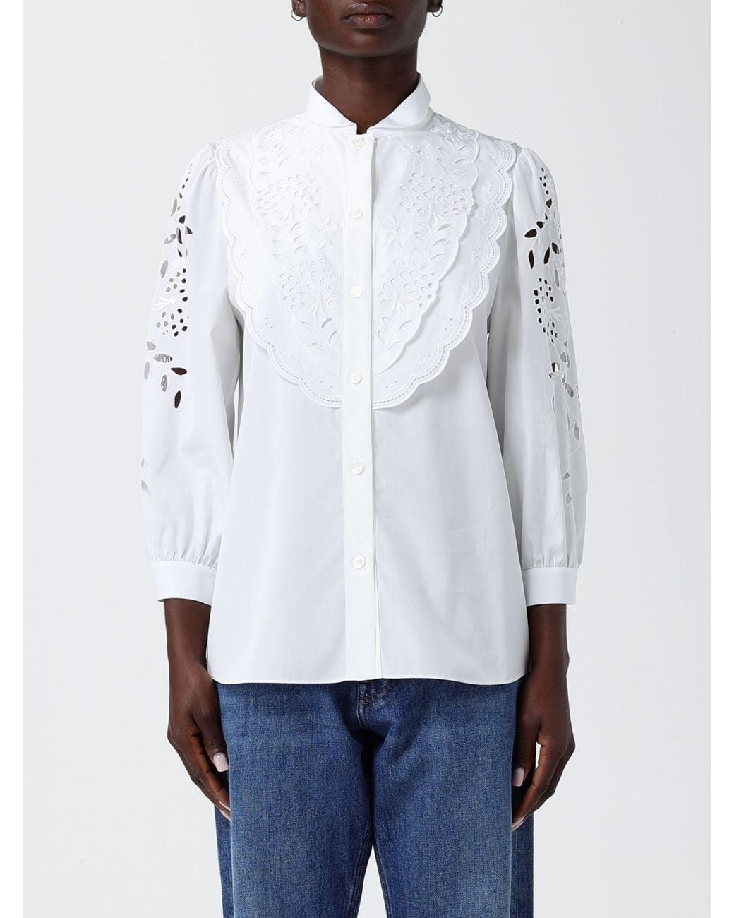 Valentino White Sangallo Shirt