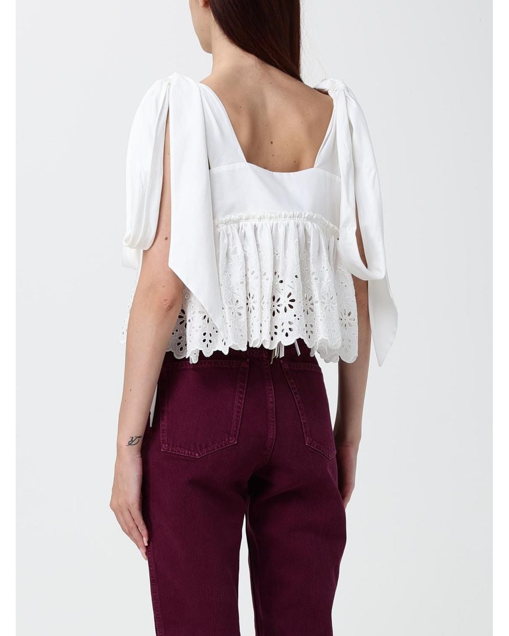 Chloé Red ChloÉ Cropped Top
