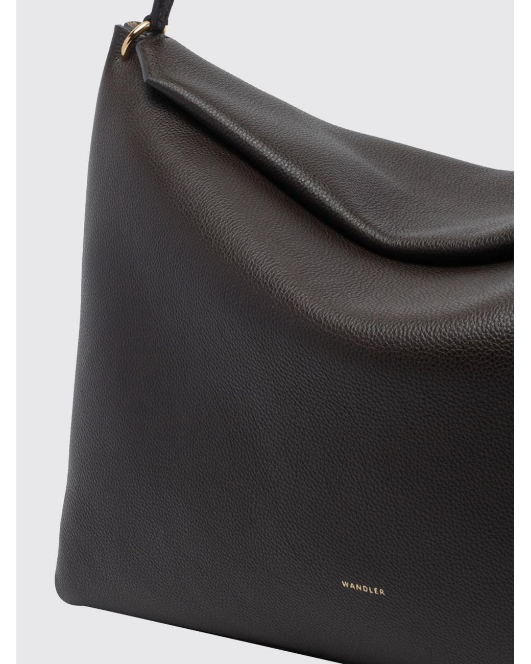 Wandler Black Penelope Large Calf Leather Shoulder Bag With Zip Closure
