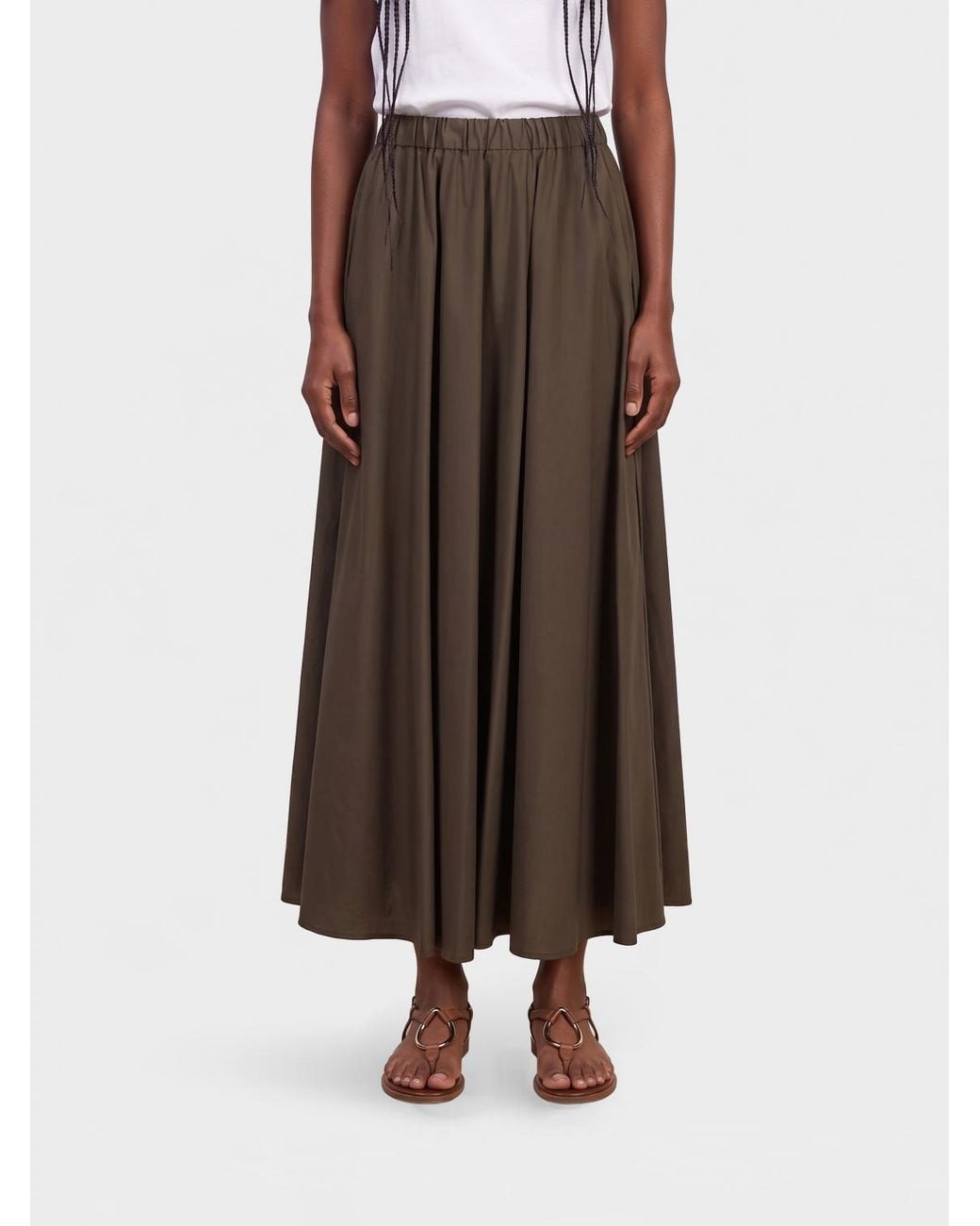 Aspesi Brown Cotton Skirt