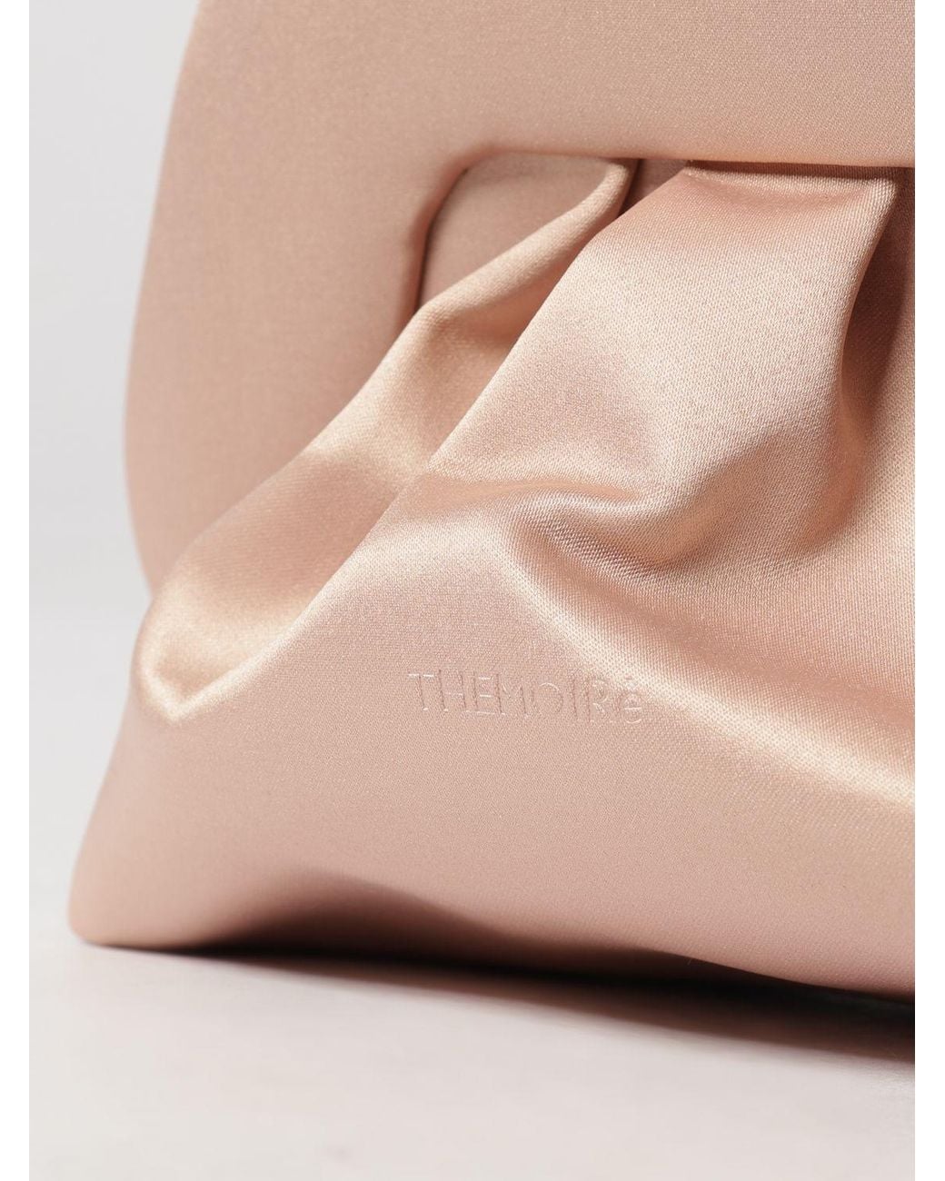 THEMOIRÈ Pink ThemoirÈ Bios Draped Satin Mini Bag With Shoulder Strap