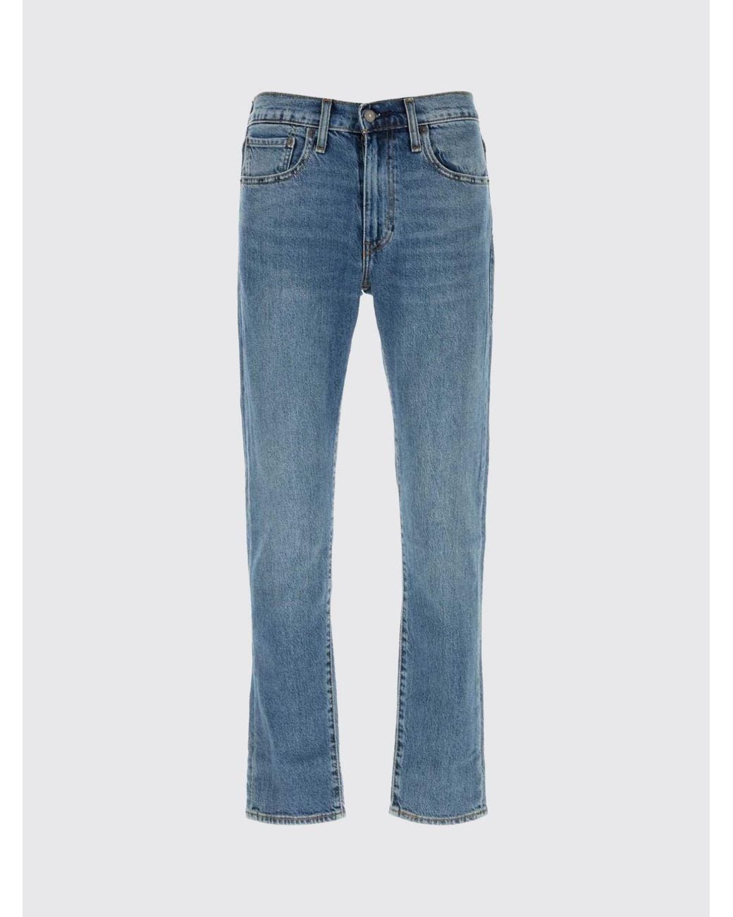 Levi's Blue Straight Fit 502 Jeans With A Low-Rise Waist for men