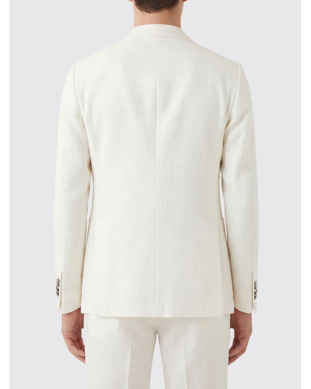 Tagliatore White Double-Breasted Blazer for men