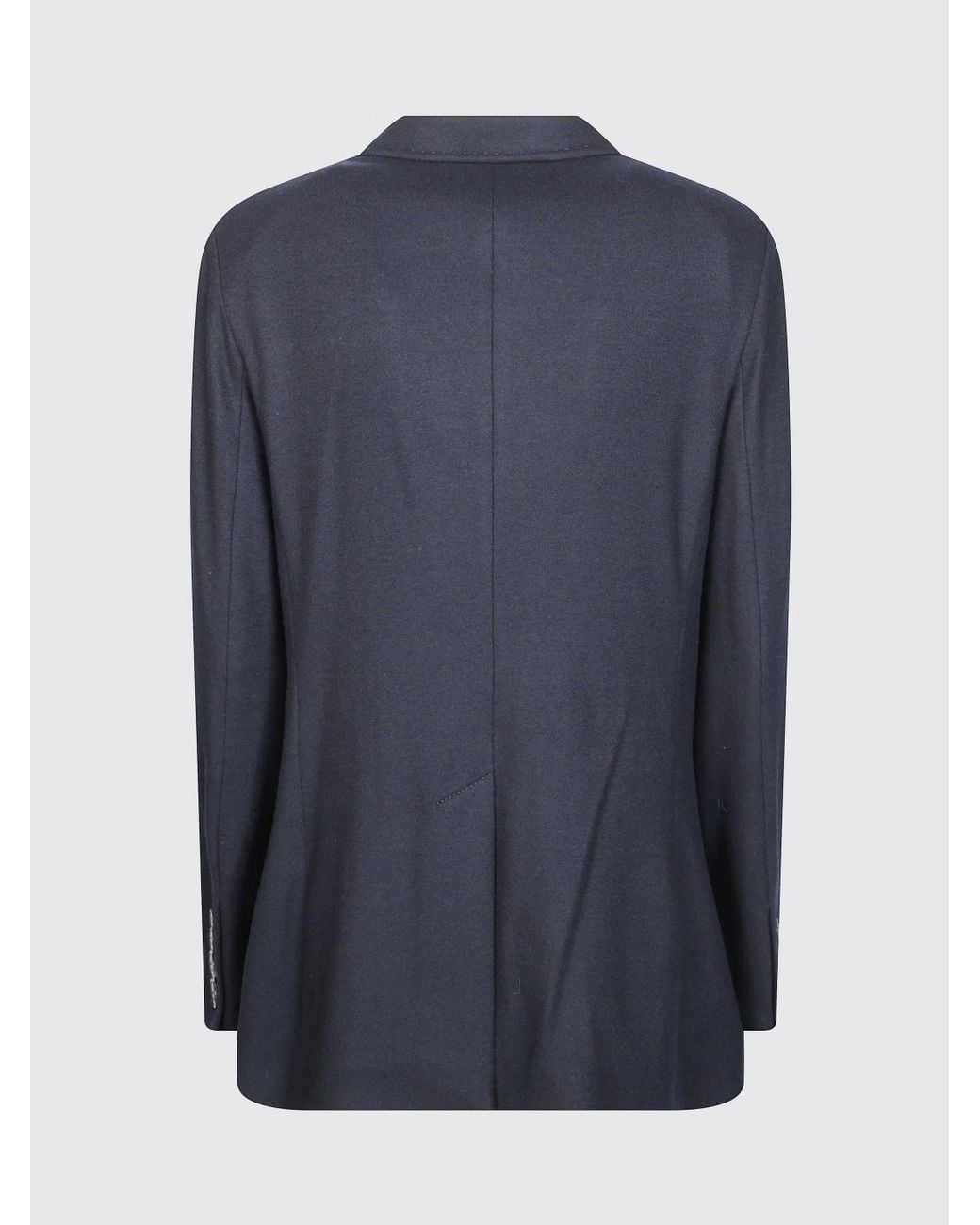 Circolo 1901 Blue Double-Breasted Virgin Wool Blend Blazer With Peak Lapels