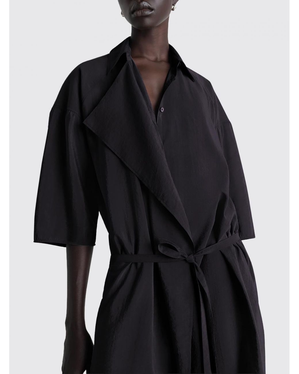 Lemaire Black Silk Chemisier Dress