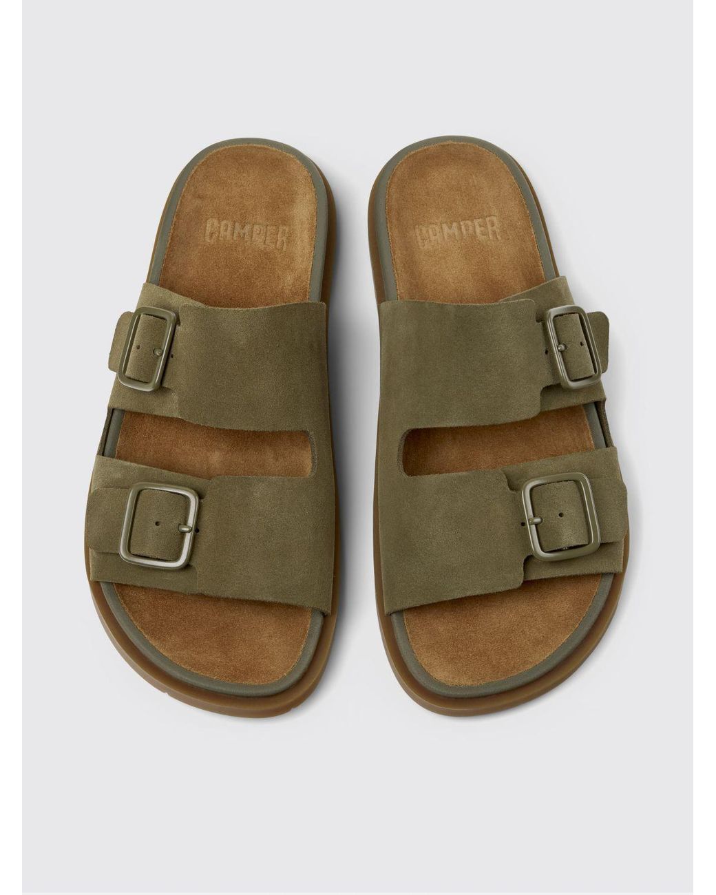 Camper Green Lluc Suede Sandals for men