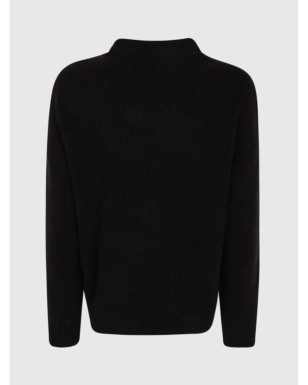 Mrz Blue Striped Virgin Wool And Cashmere Crewneck Jumper