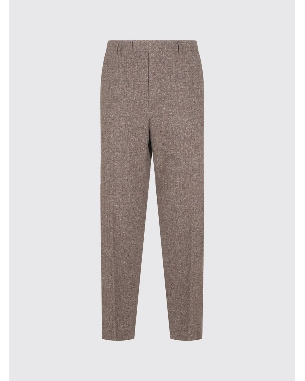 Valentino Garavani Gray Slim Fit Tailored Wool Blend Trousers for men