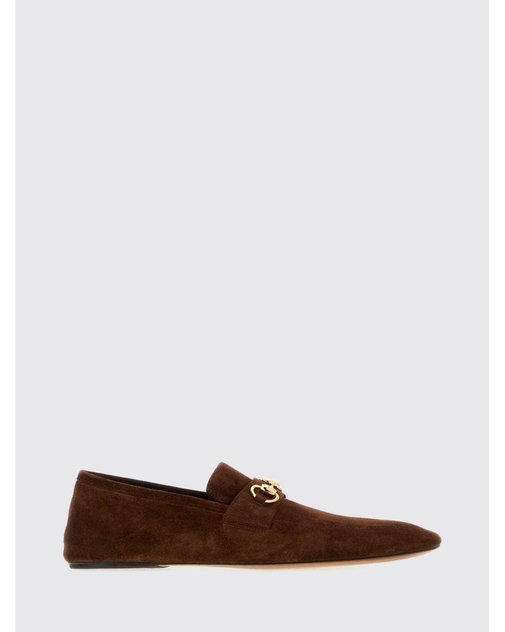Gucci Brown Suede Loafers With Horsebit Detail And Tapered Toe for men