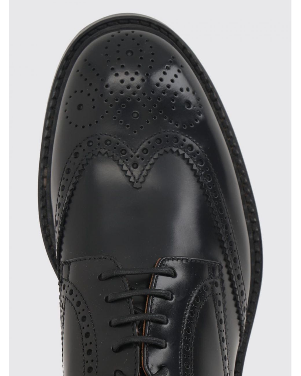 Doucal's Black Brogue Shoes for men
