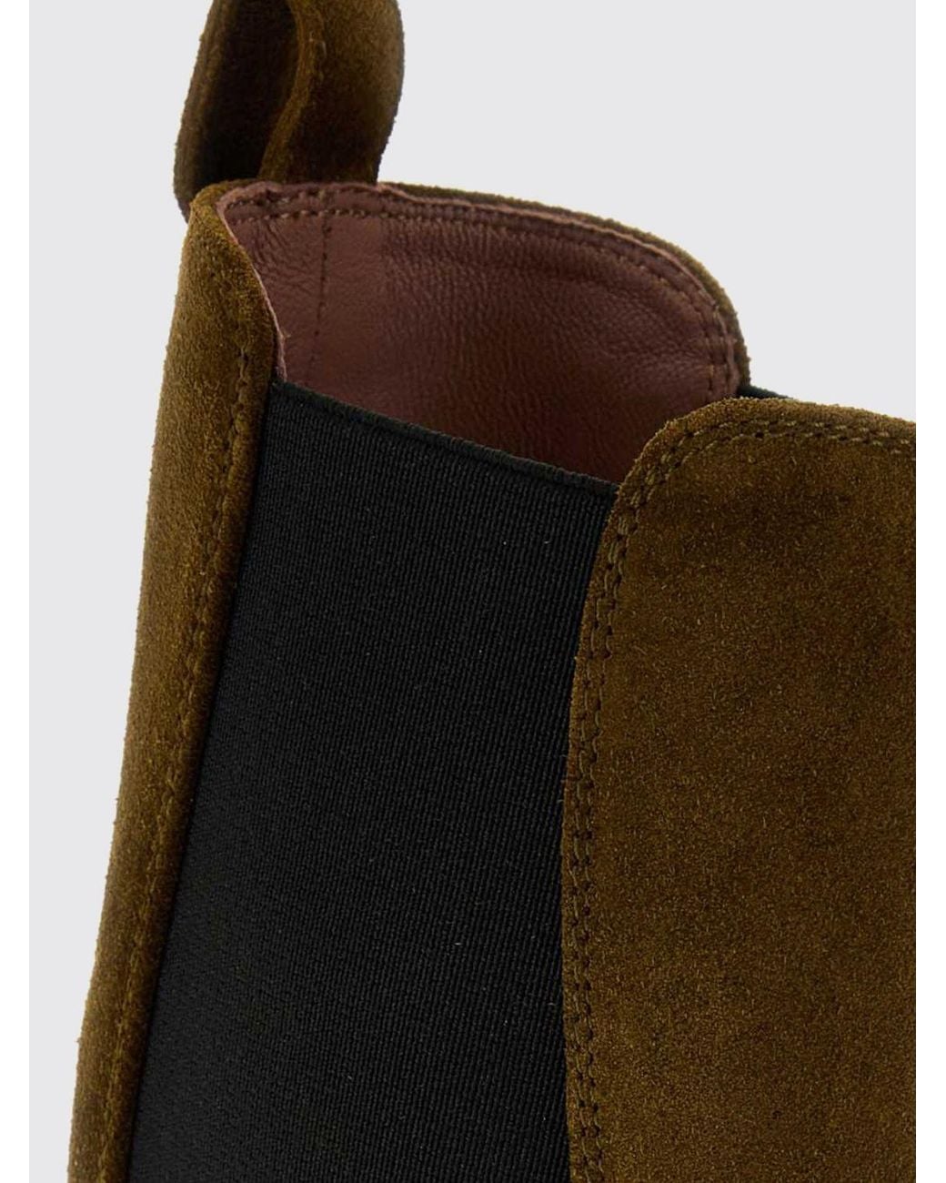 Paris Texas White Bettina Suede Western Chelsea Boots With Mid Flared Heel