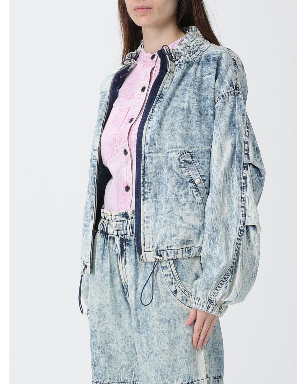 Isabel Marant Blue Denim Bomber Jacket