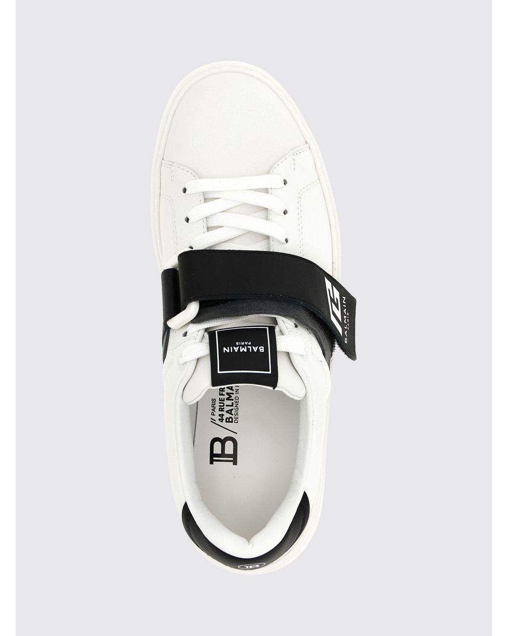 Balmain White 'B-Court' Sneakers for men
