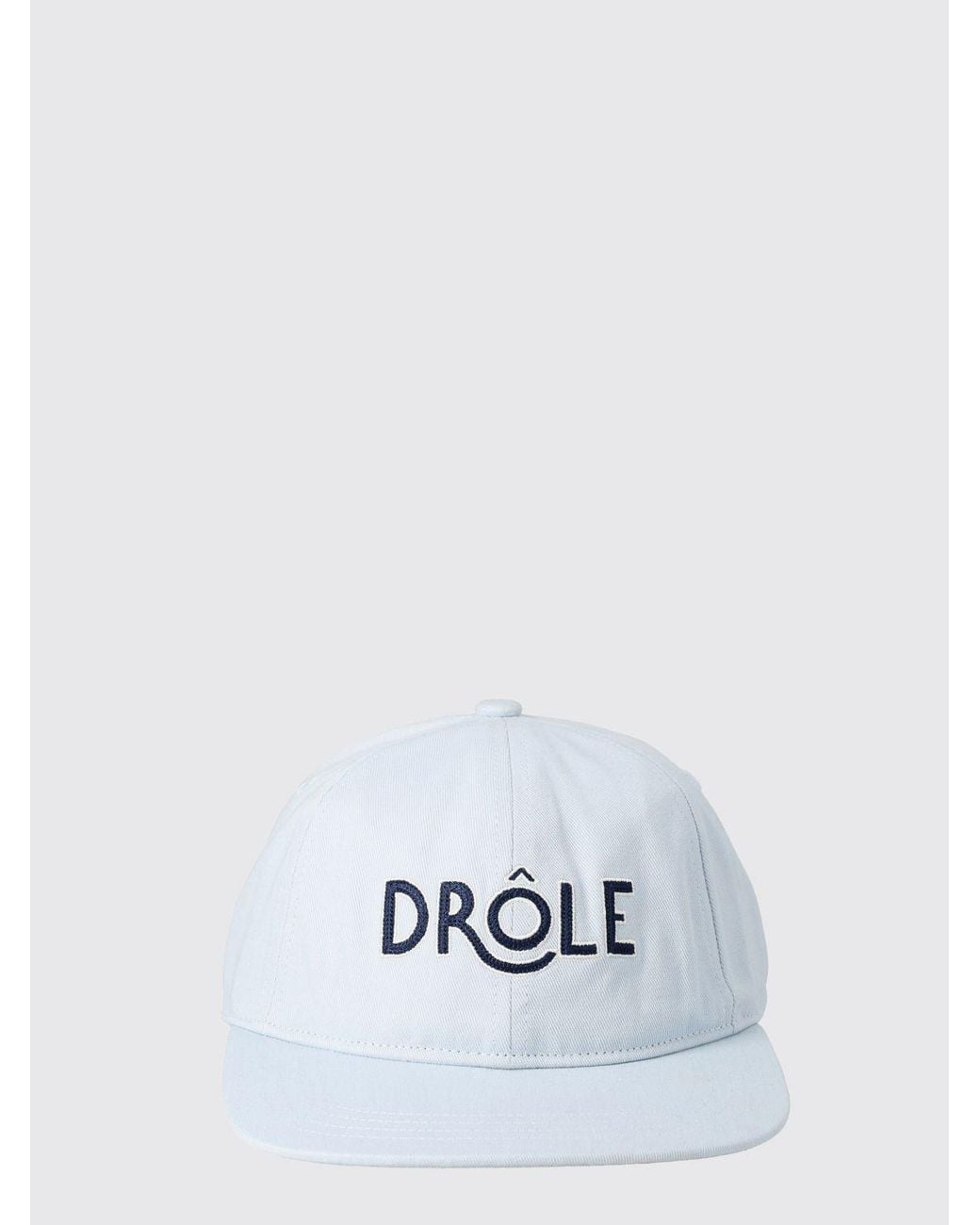 Drole de Monsieur White Cotton Baseball Cap With Embroidered Logo for men