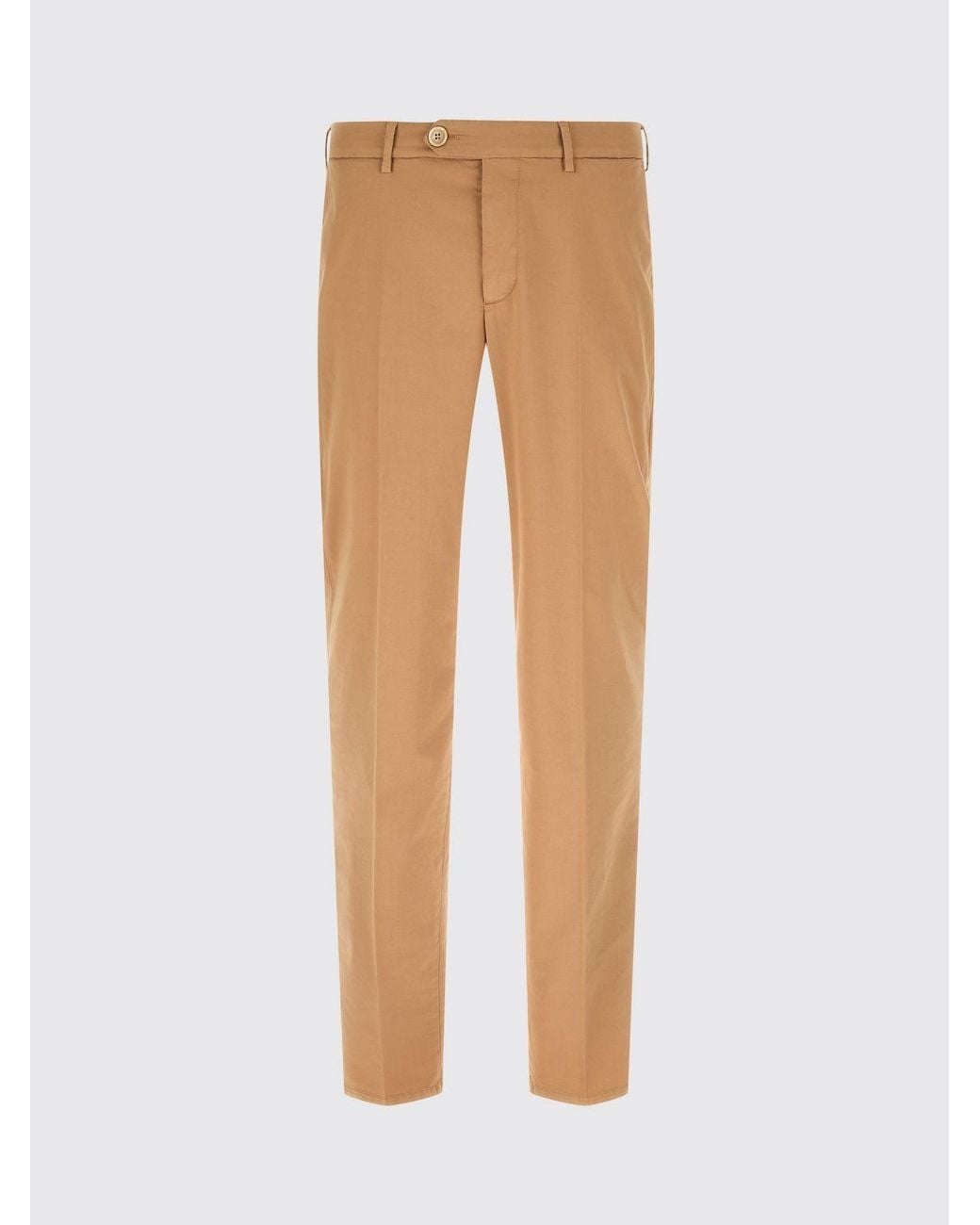 Brunello Cucinelli Natural Cotton Chino Trousers for men