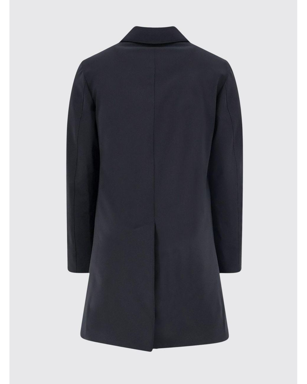 Aspesi Blue Single-Breasted Knee-Length Trench Coat for men