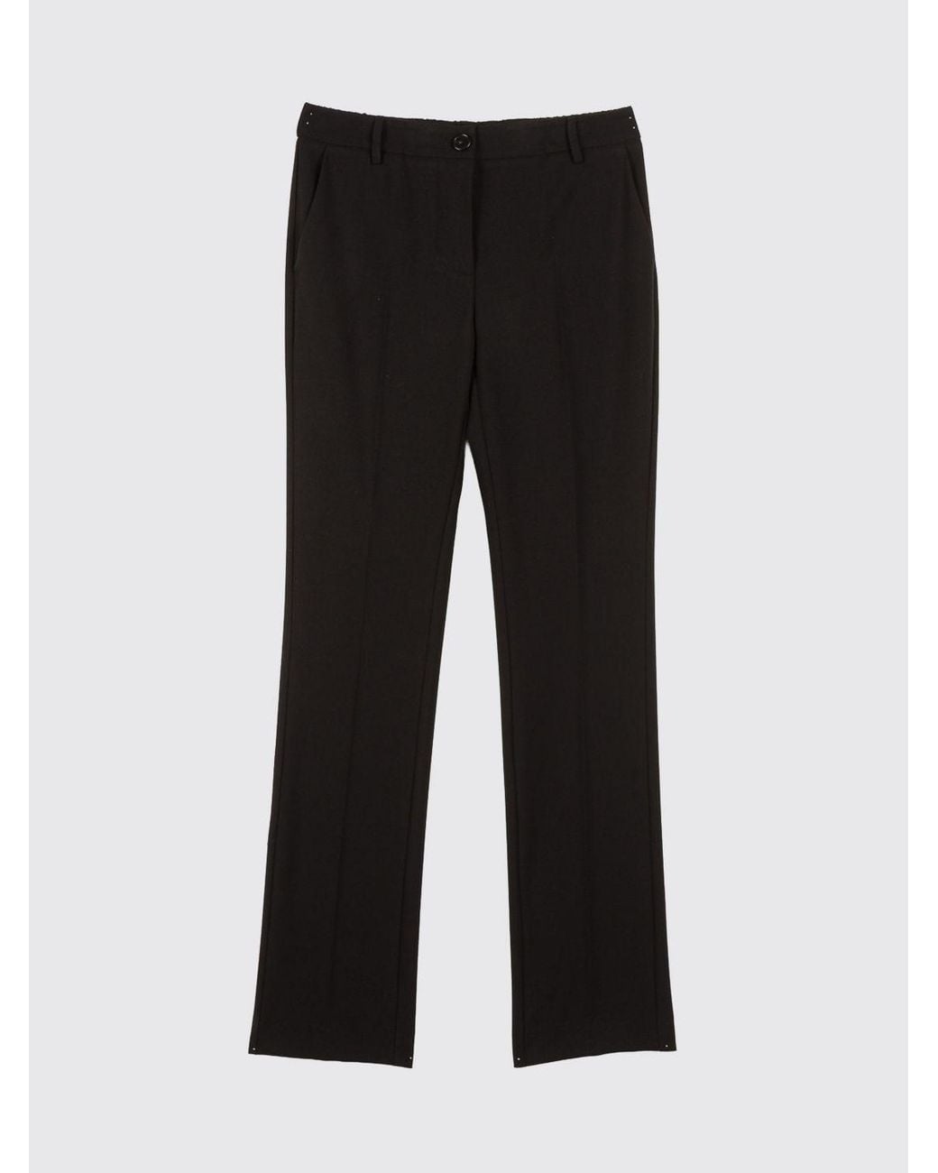 Twinset Black Mid-Rise Tailored Skinny Trousers