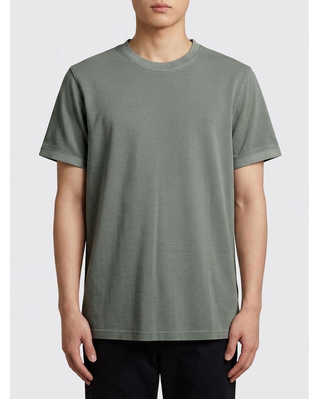 Fay Gray Basic Cotton T-Shirt for men