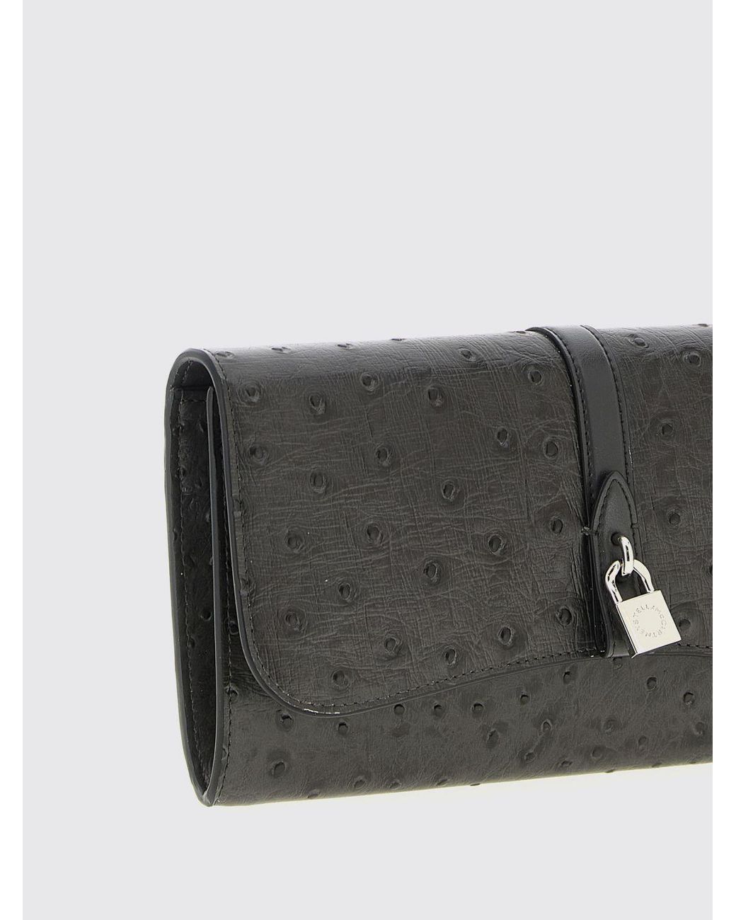 Stella McCartney Gray Ryder Embossed Faux Leather Bag