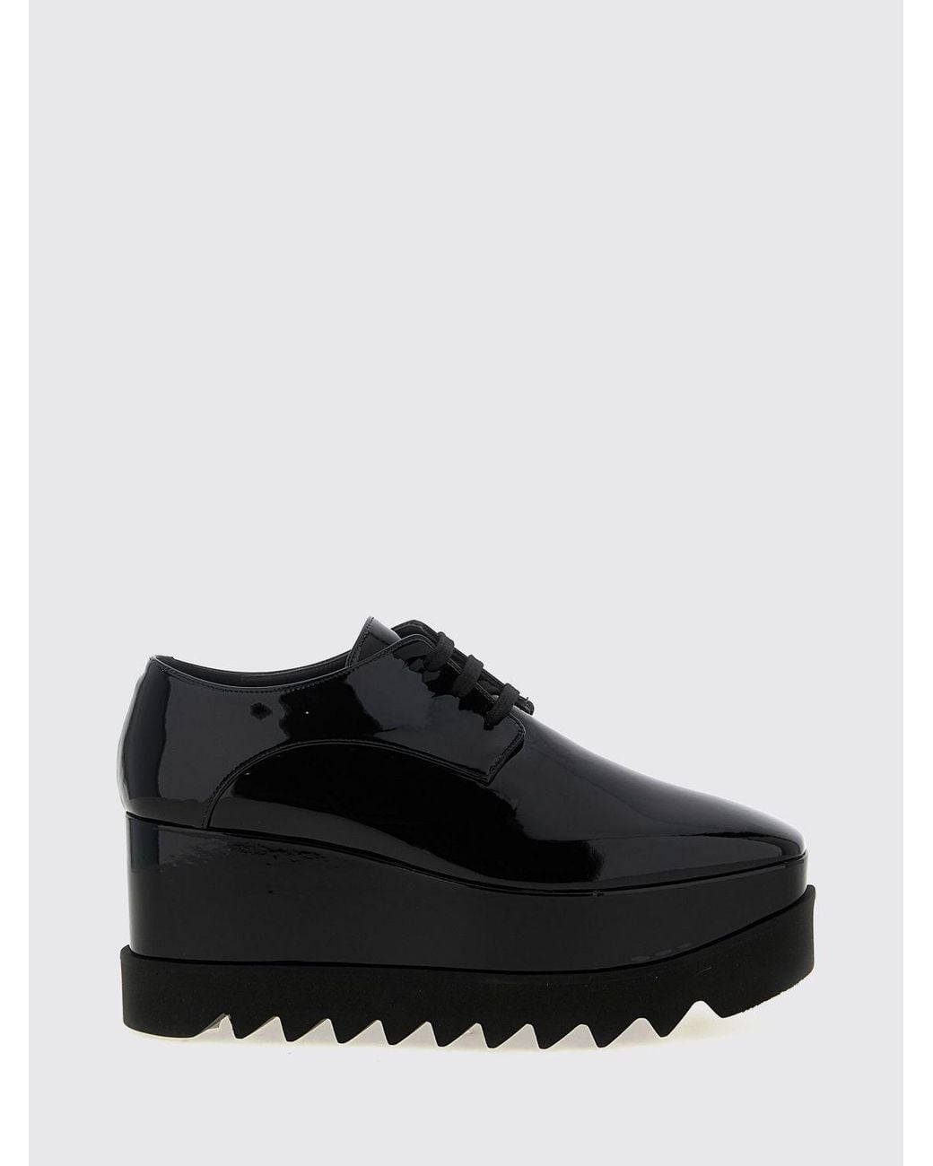 Stella McCartney Black Elyse Platform Derby Shoes With Squared Toe