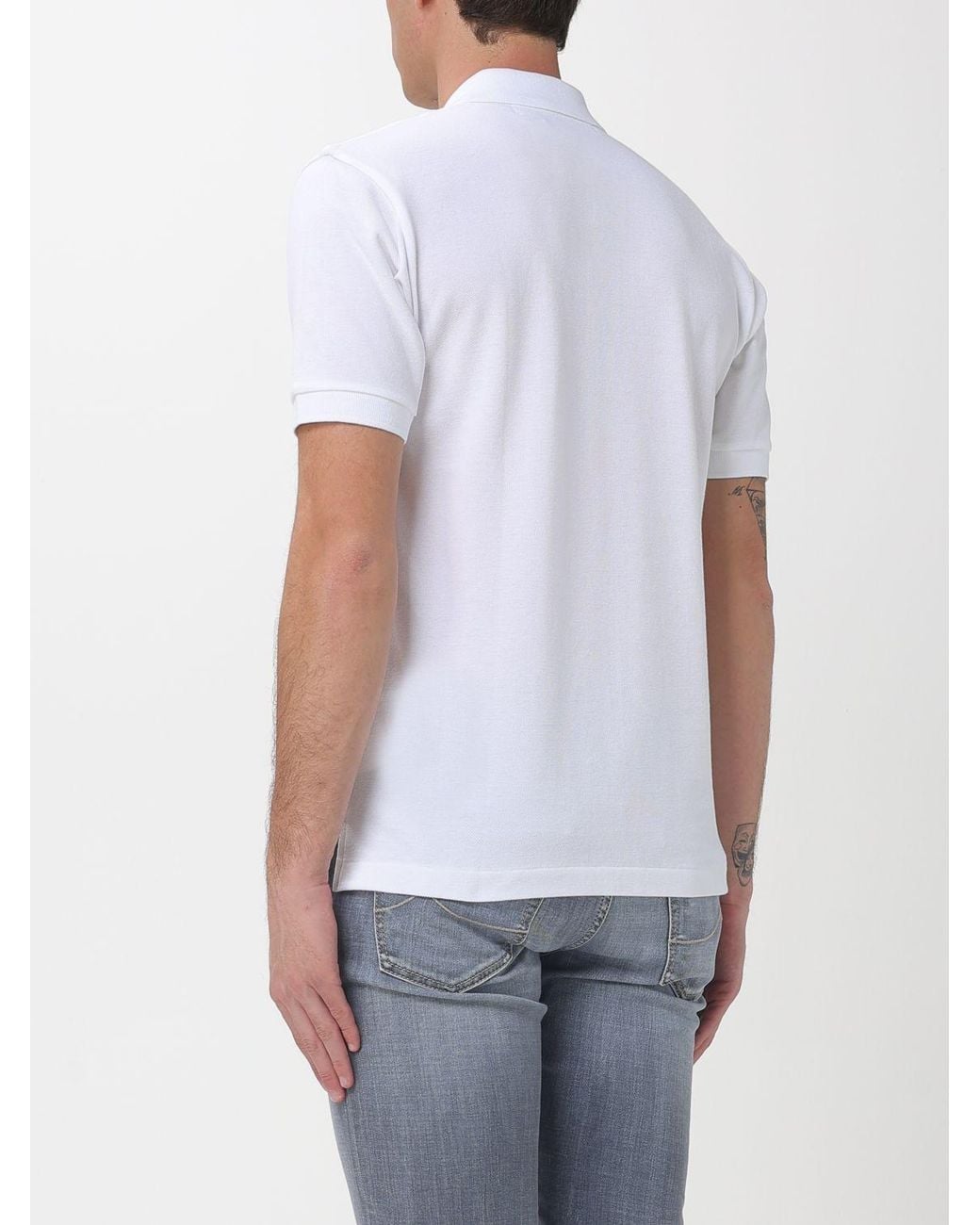 COMME DES GARÇONS PLAY White Comme Des Gar&Ccedil	Ons Play Cotton Polo Shirt With Logo for men