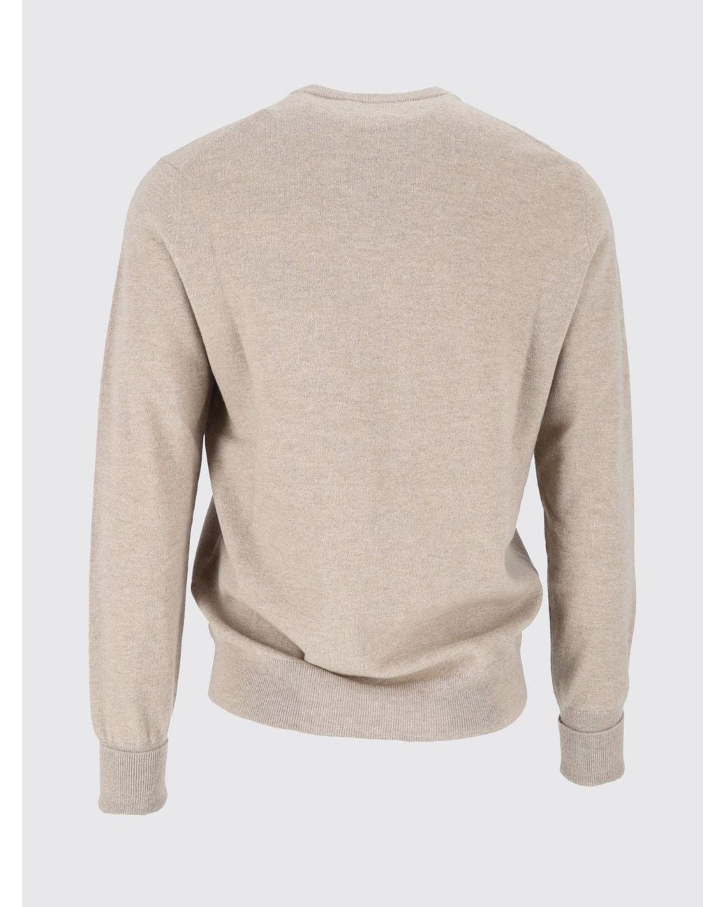 Ballantyne Blue Long-Sleeved Ribbed Crewneck Sweater for men