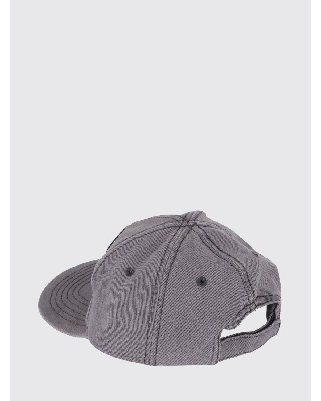 Autry Gray Cotton Twill Cap With Embroidered Logo for men