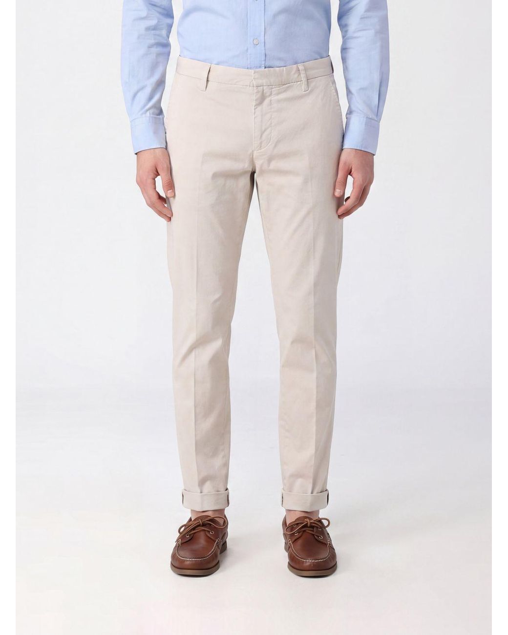 Dondup Multicolor Stretch Cotton Chino Trousers for men