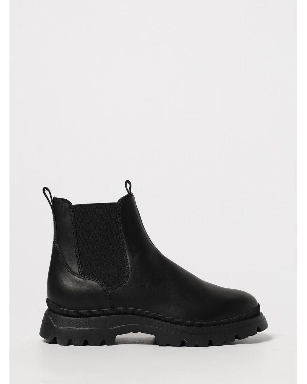 Hogan Black H692 Leather Ankle Boots for men