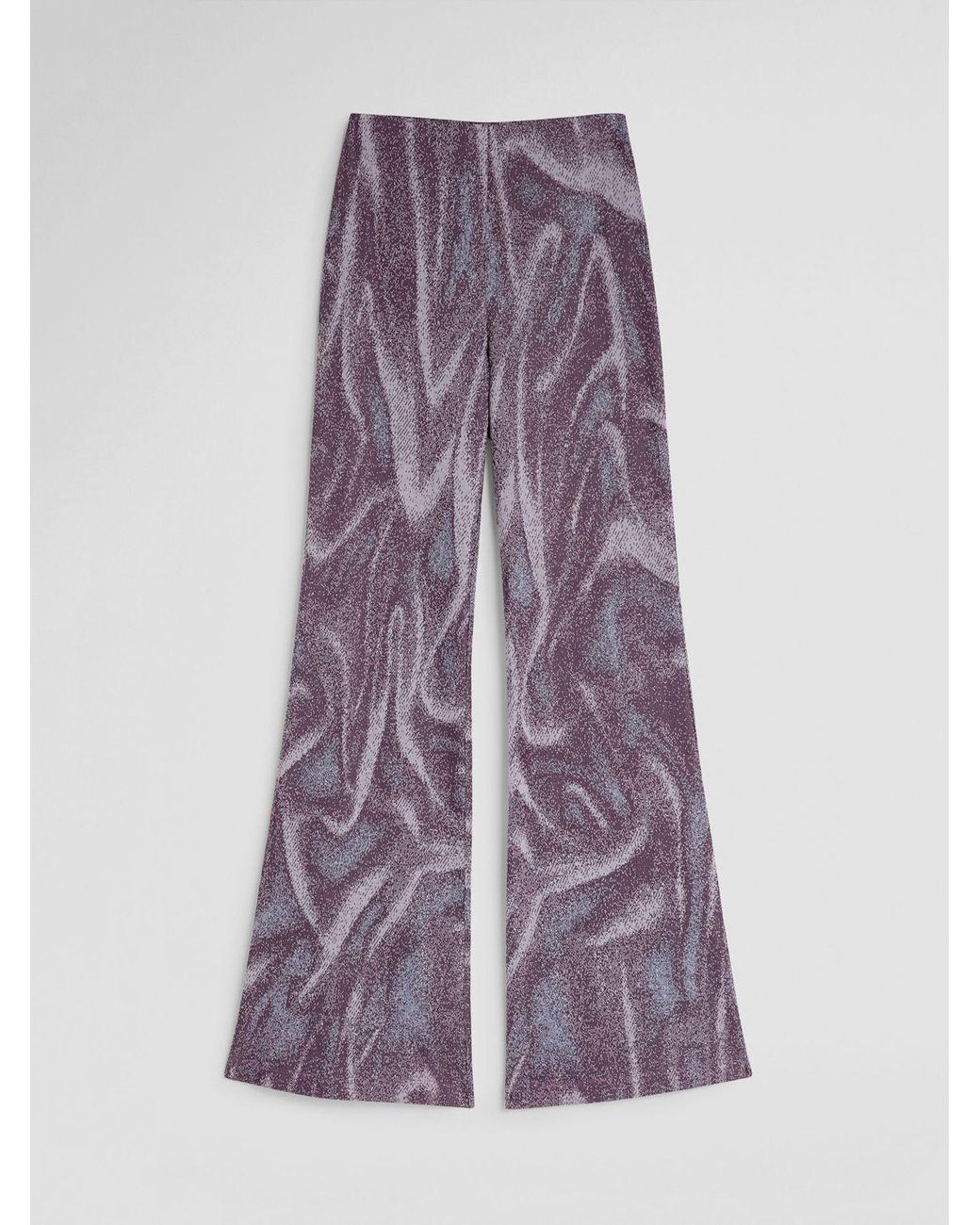 MACCAPANI Purple Easy Printed Flared Trousers
