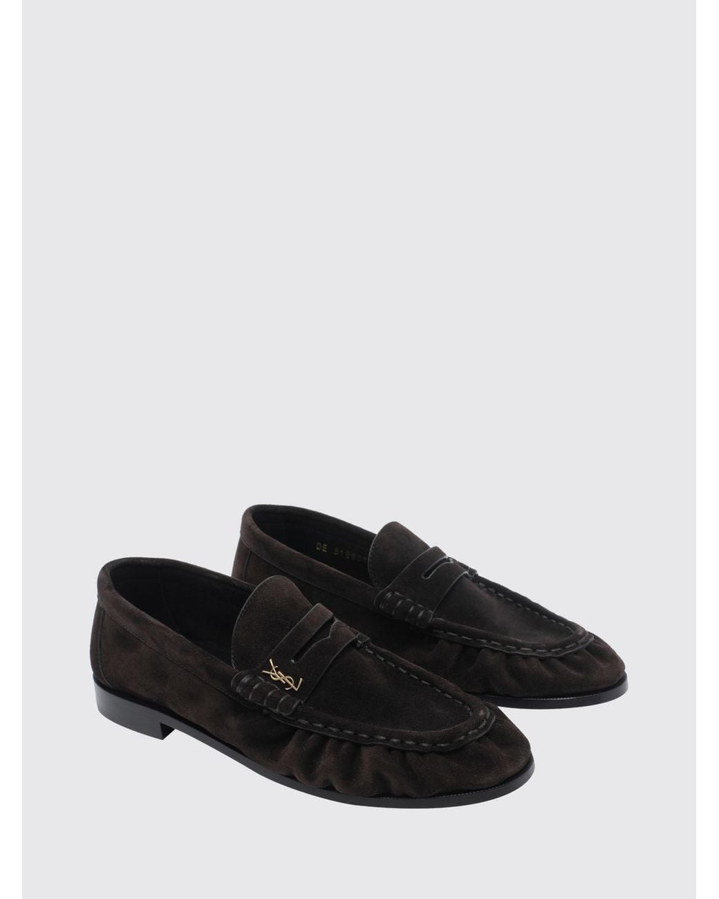Saint Laurent White Le Loafer Suede Loafers With Ysl Monogram