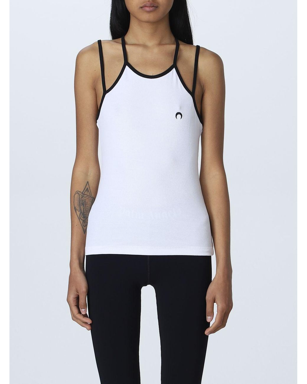 Marine Serre Top in White Lyst