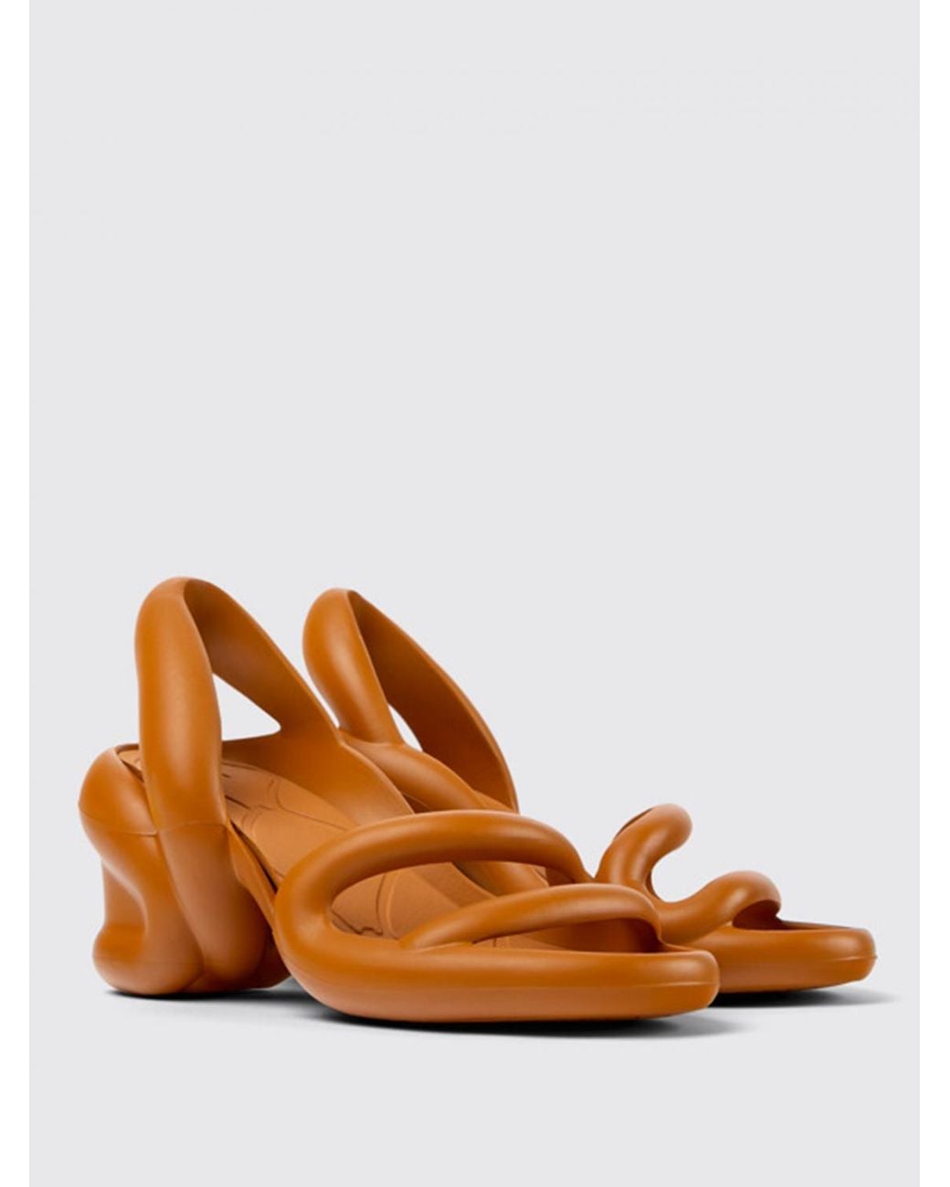 Camper Brown Heeled Sandals