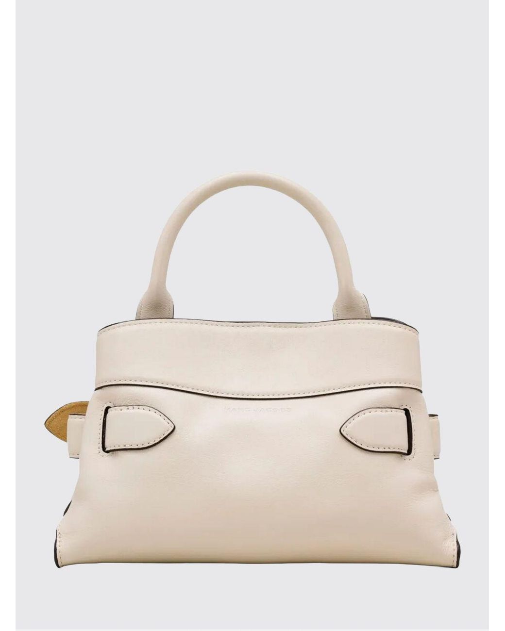 Marc Jacobs Natural The Small Tote Bag Leather Handbag With Double J Logo