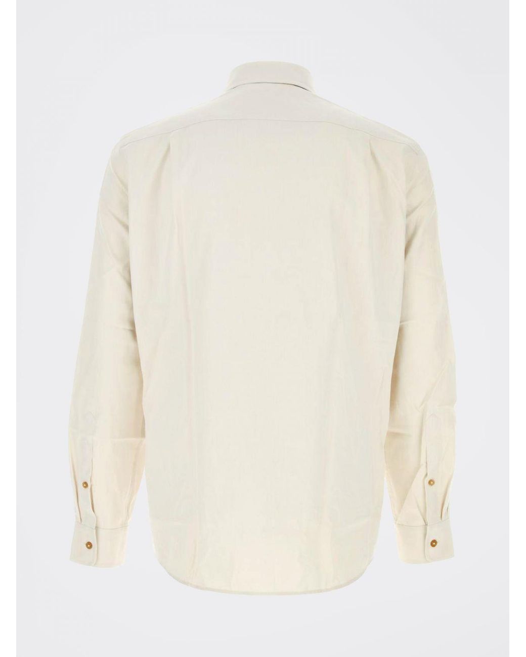 Vivienne Westwood Natural Slim Fit Cotton Shirt With Button-Down Collar for men