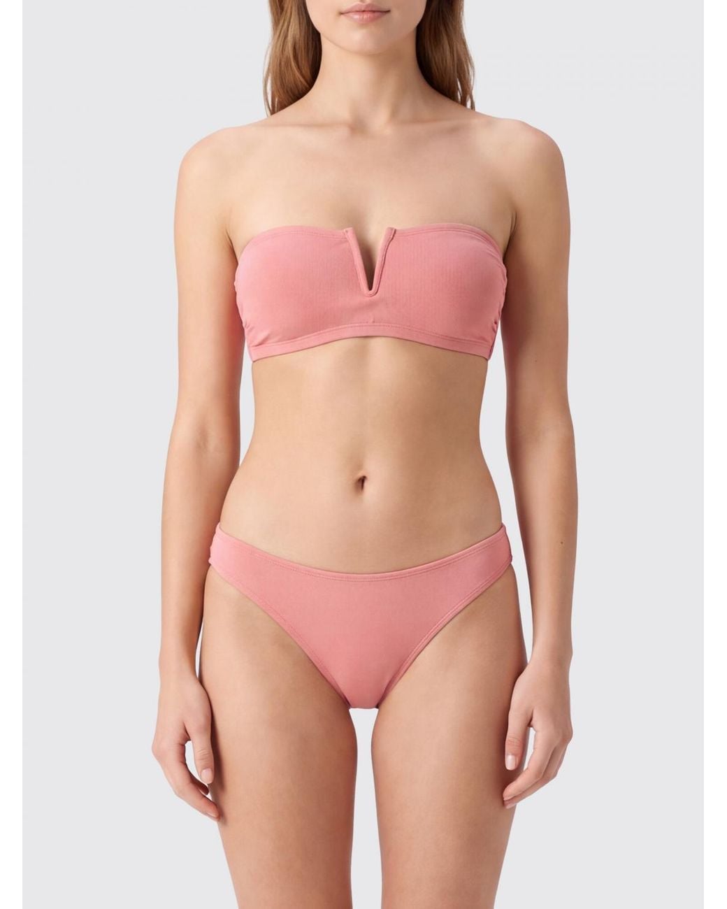 Eres Pink Bandeau Bikini With Low-Rise Briefs