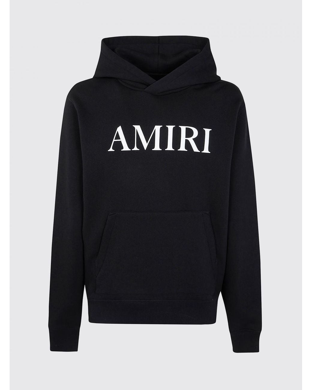 Amiri Black Relaxed Fit Cotton Hoodie With Contrast Logo for men