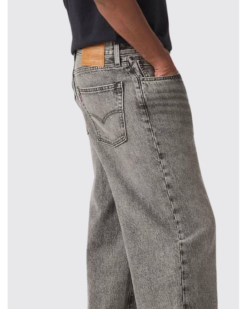 Levi's Black 578 Mid-Rise Wide-Leg Jeans for men