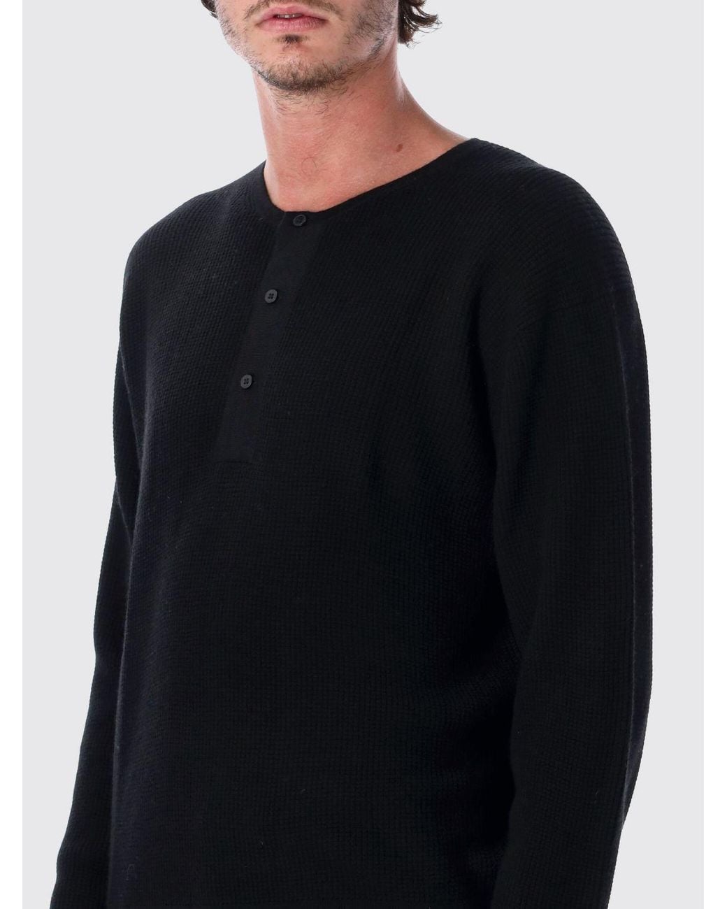 Studio Nicholson Black Extrafine Merino Wool And Cashmere Crewneck Jumper for men