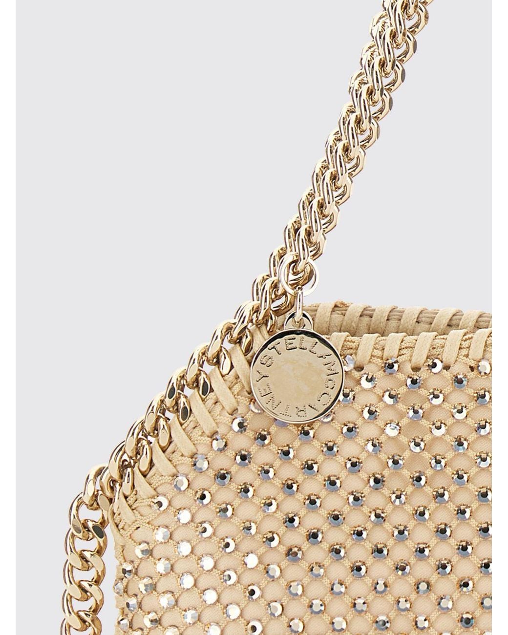Stella McCartney Natural Falabella Mini Tote Bag Covered