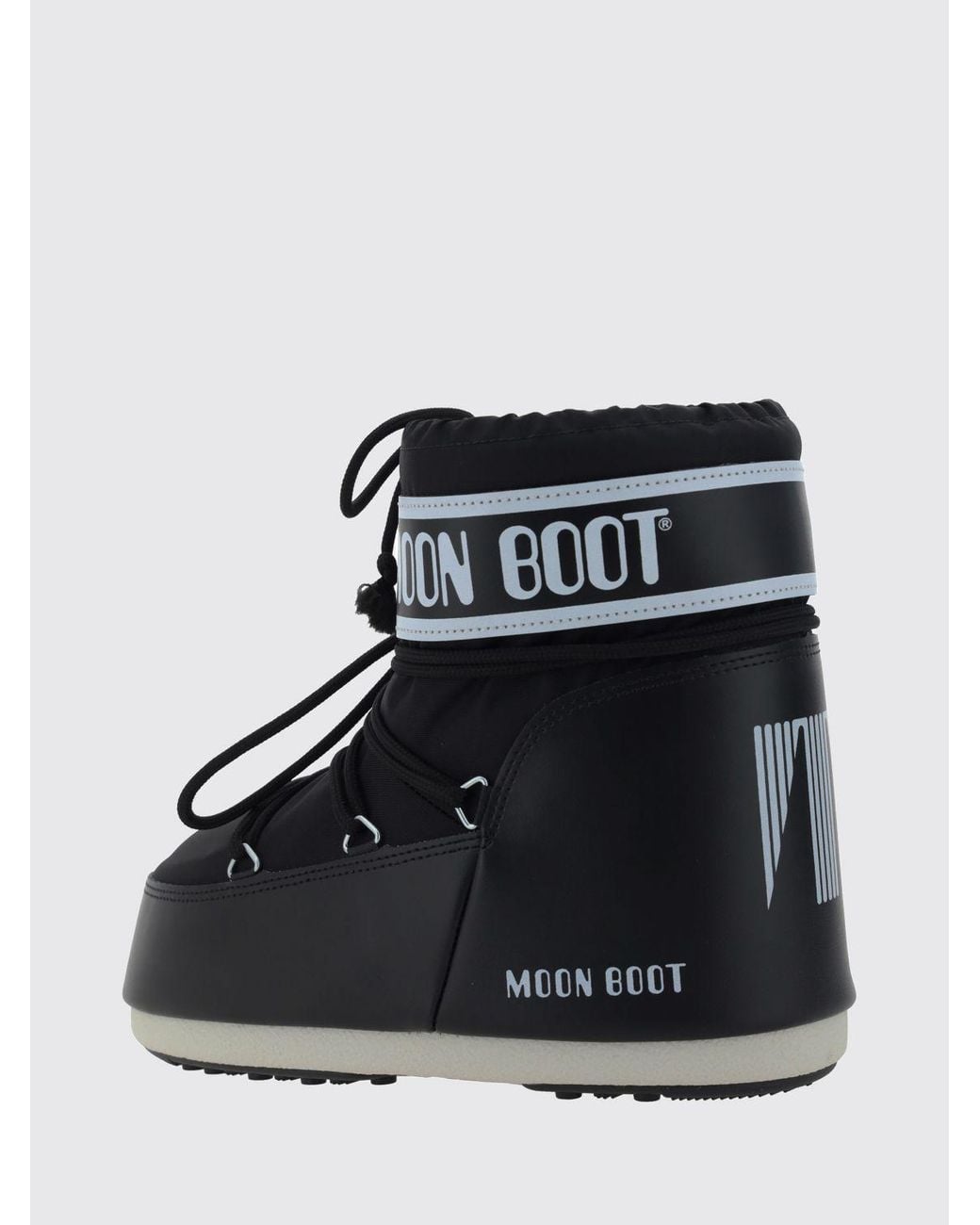 Moon Boot Black Icon Low Two-Tone Nylon Snow Boots With Logo