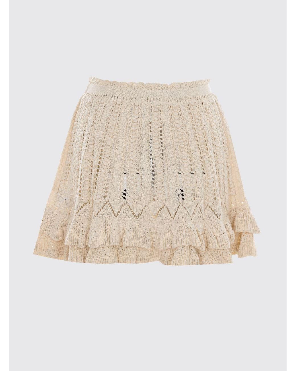 Isabel Marant White Cotton Knit Skirt