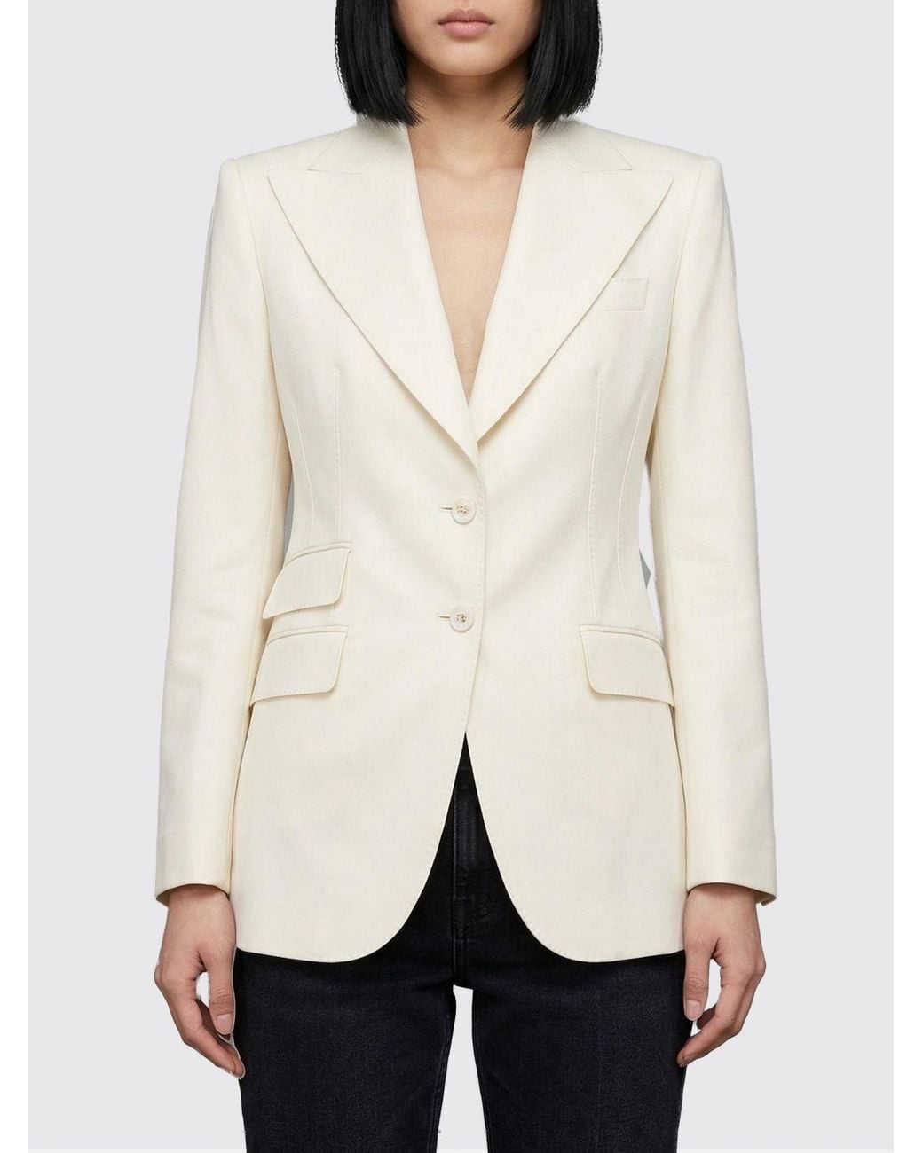 Dolce & Gabbana Natural Dolce &Amp Gabbana Single-Breasted Virgin Wool Blazer