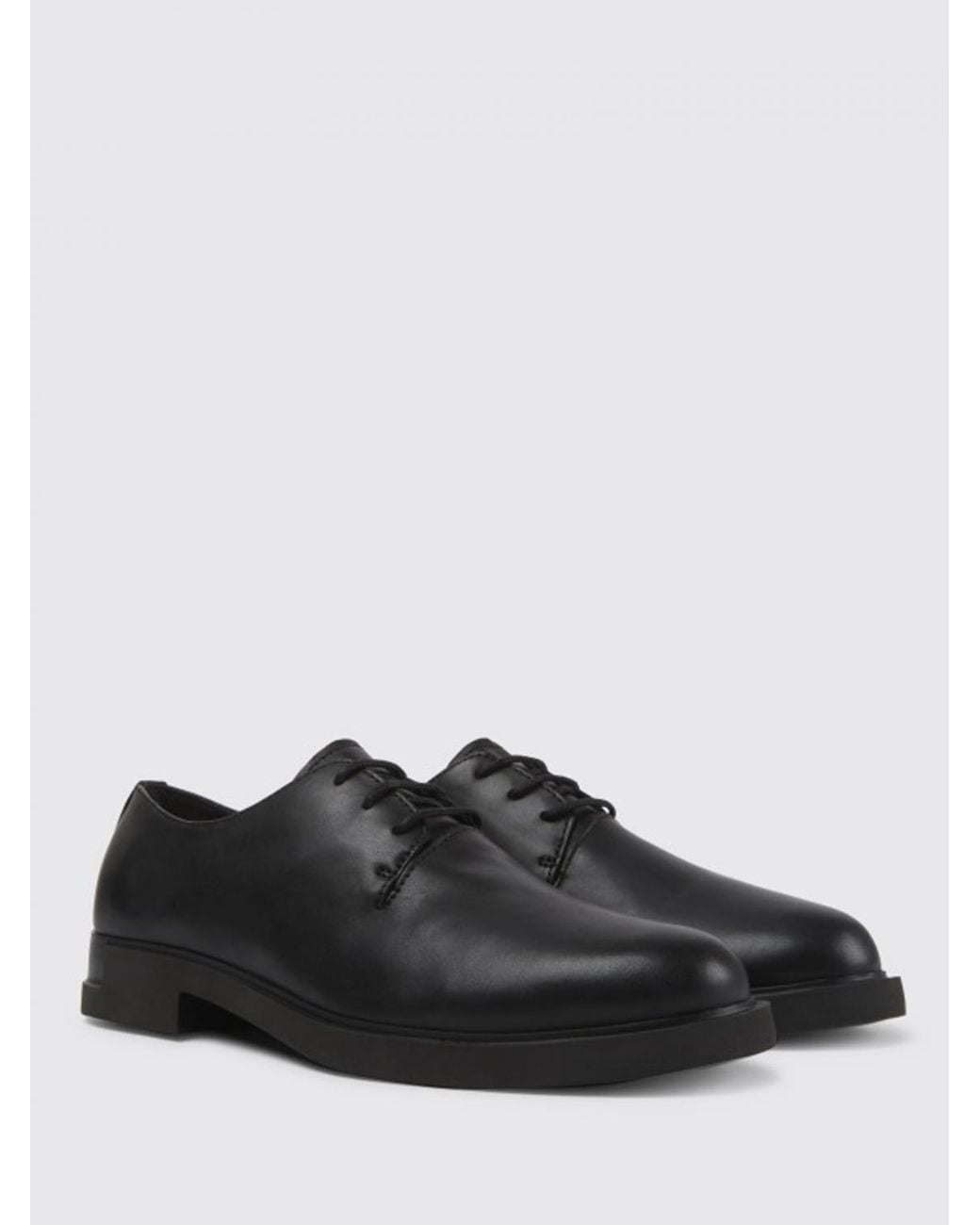 Camper Black Iman Derby Shoes In Leather