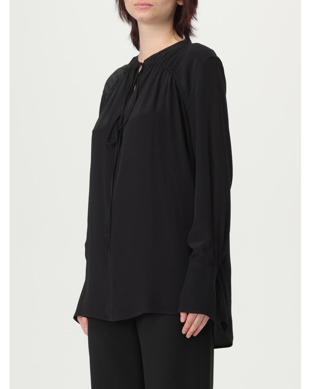 Victoria Beckham Black Relaxed Fit Long Sleeve Top